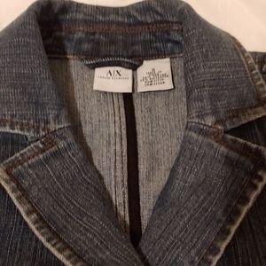 Armani Exchange denim blazer